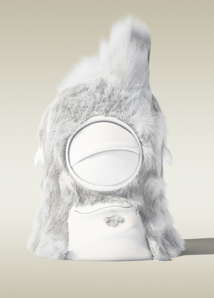 3D hair Fur Character cartoon alien adoption cute nasa