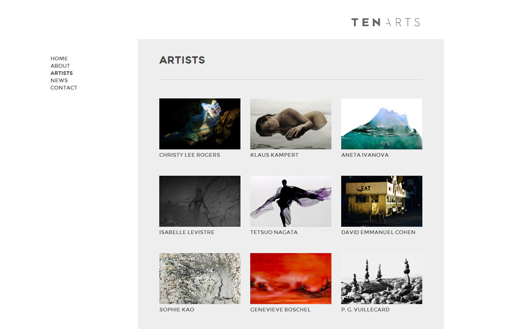 ten arts discover Webdesign Creativity exhibitions projects Perspective