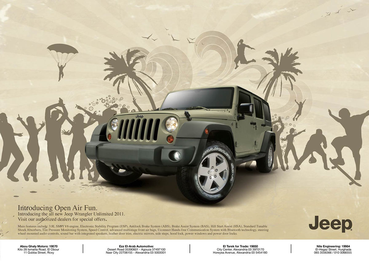jeep warngler press  ad  print egypt