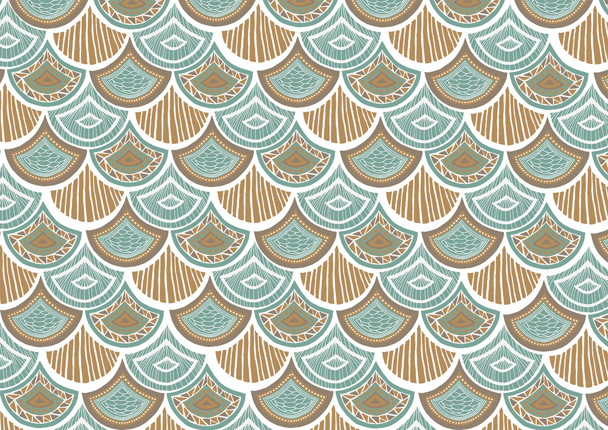print pattern african batik geometric shape line colour repeat tesselate screen print