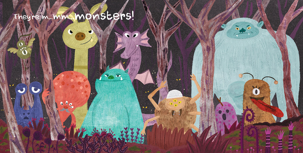 wonderland picturebook childrensbook monster bear adventure forest Island dark story