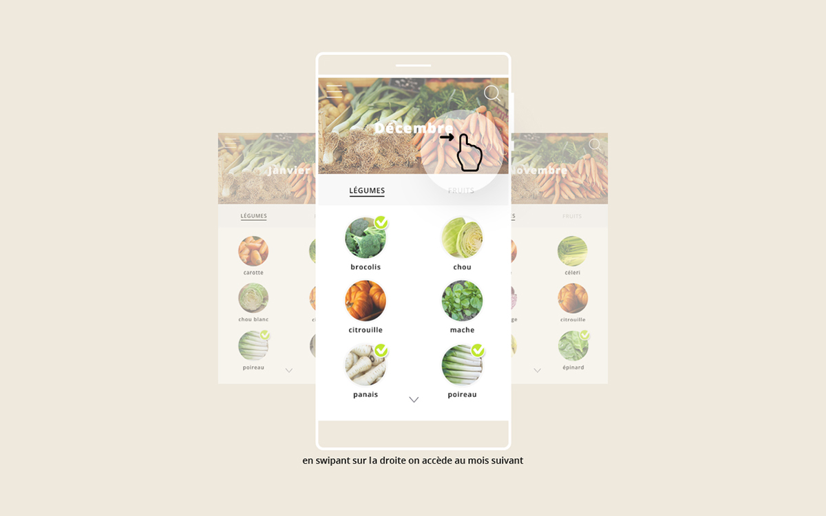 UI application mobile vegetable app mobile Interface calendar