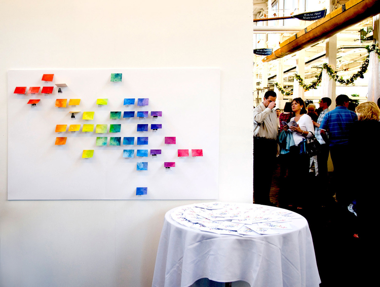 post card Event interact interaction identity exhibit texture print spectrum color Show Senior Show watercolor