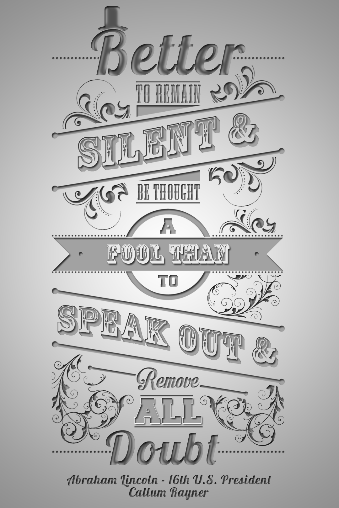 quote typographic poster abraham lincoln