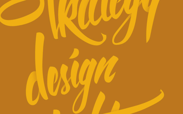 Ludovic Delespierre Custom lettering strategy design desktop blue red orange