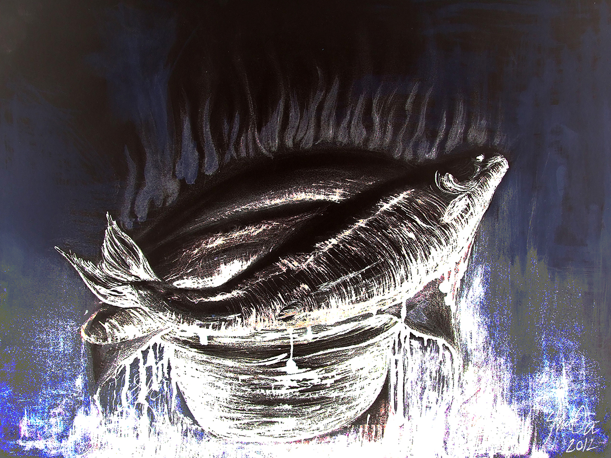 fish coffee artworks ink arworks digital artworks painted works fish spine fish out of hat fish fried gift TALES