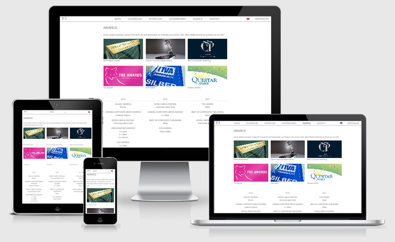 corporate website Responsive web design