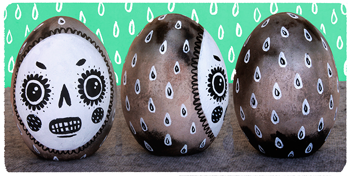 ceramics  clay eggs cute El Salvador Demons skull people fantasy Magic   folk Pottery