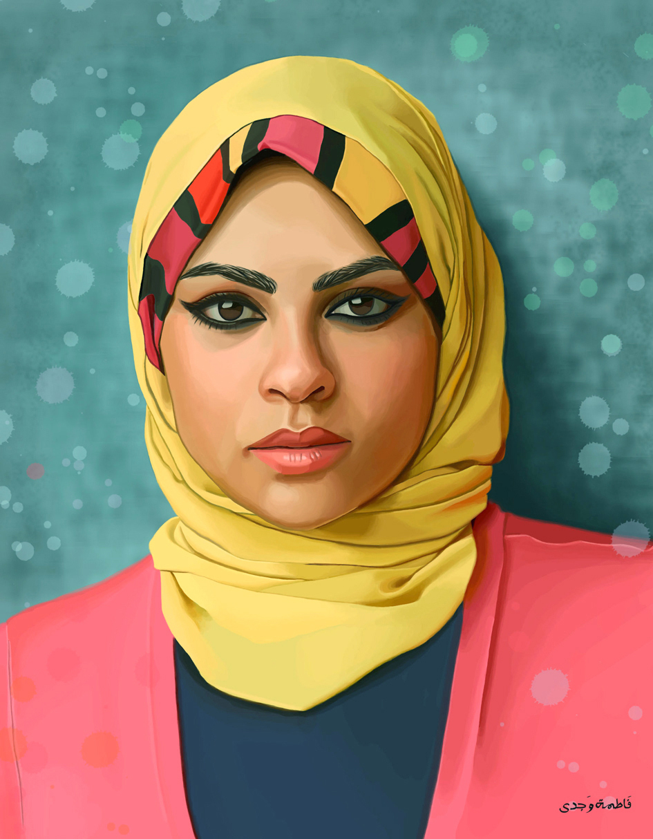 digital painting faces egyptian girl