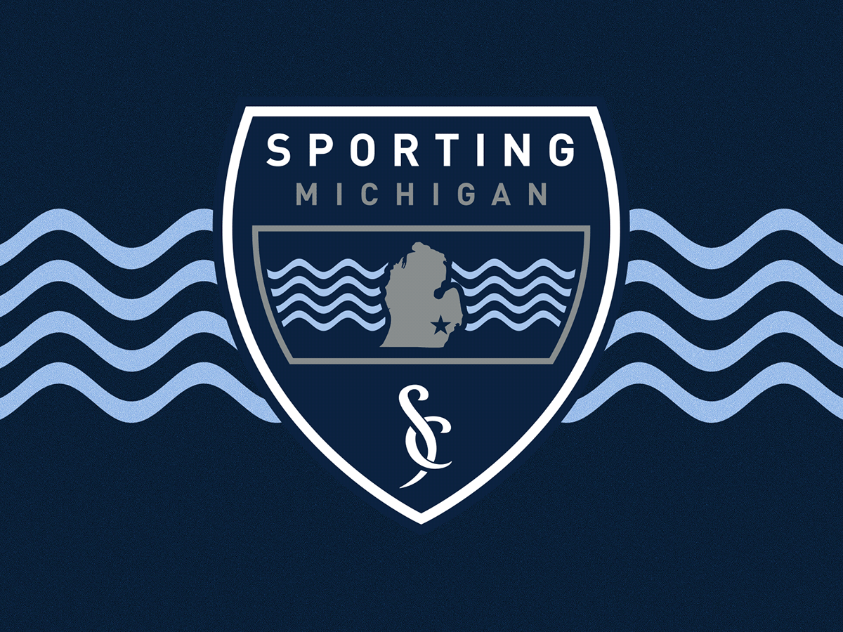 branding  detroit logo Michigan soccer Sporting KC Sporting Michigan