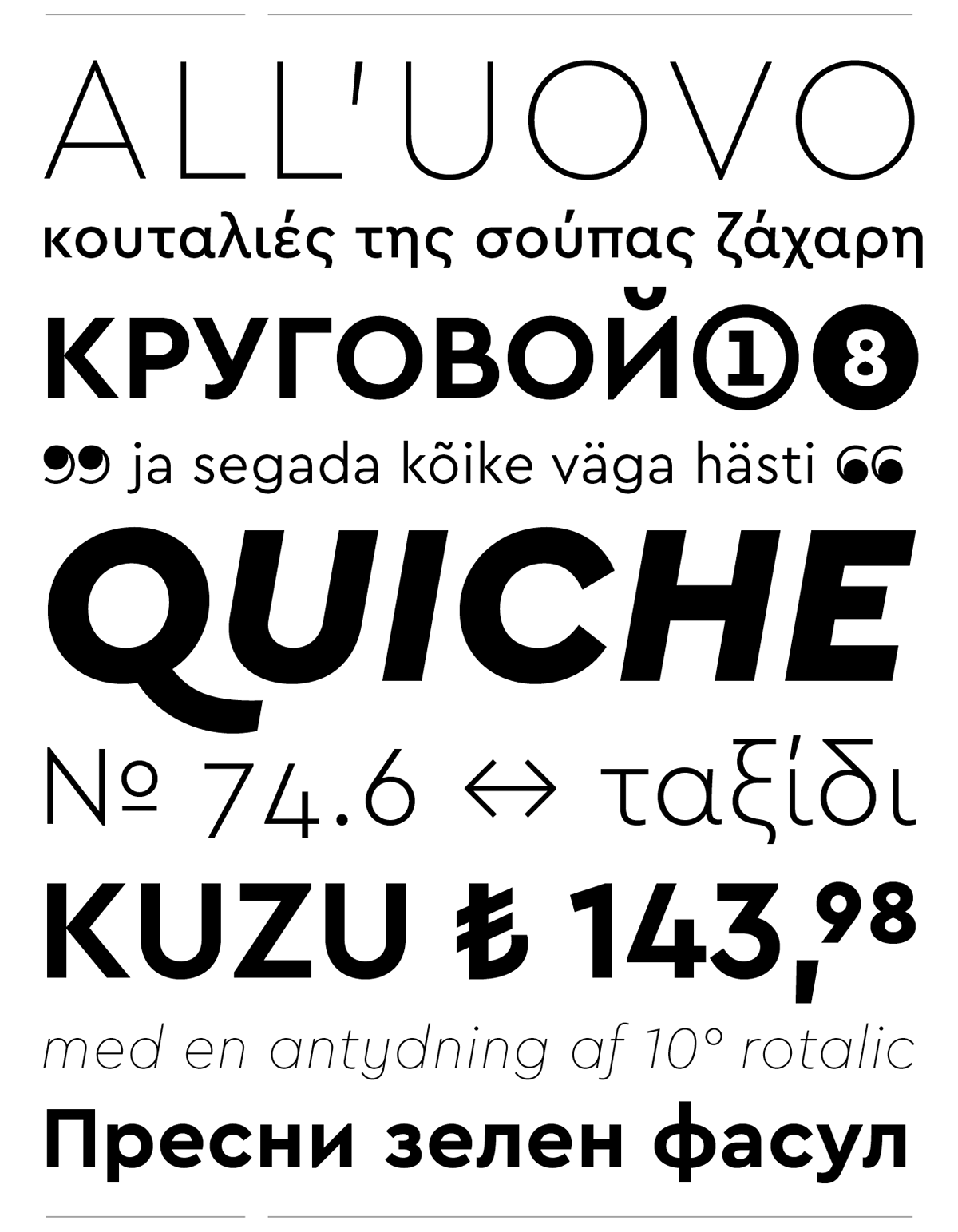 Typeface font sans-serif greek Cyrillic Latin multilingual grotesque geometric pure luxury elegant clean text legible