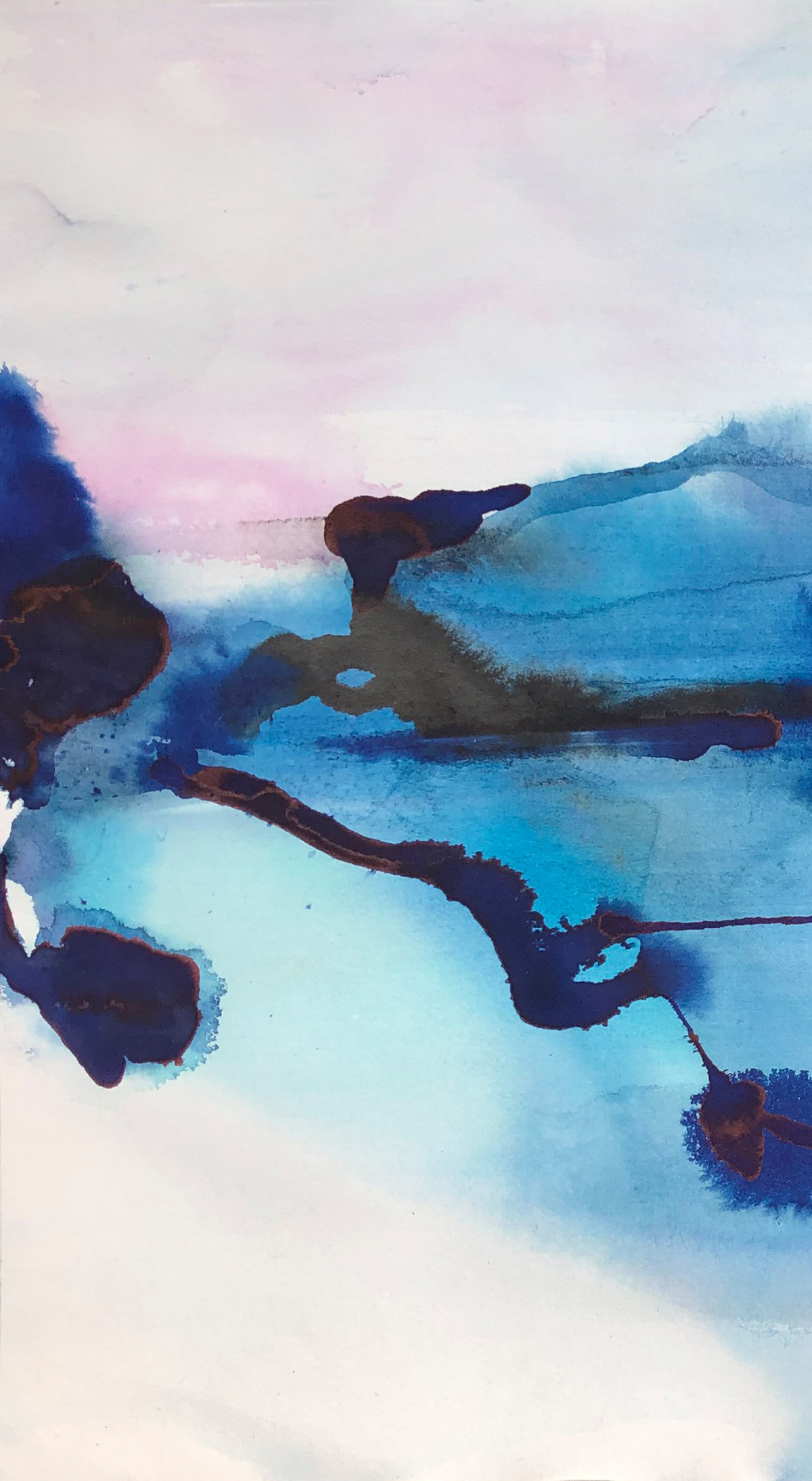 abstract abstraction artist artwork blue colorful Landscape painting   pink water