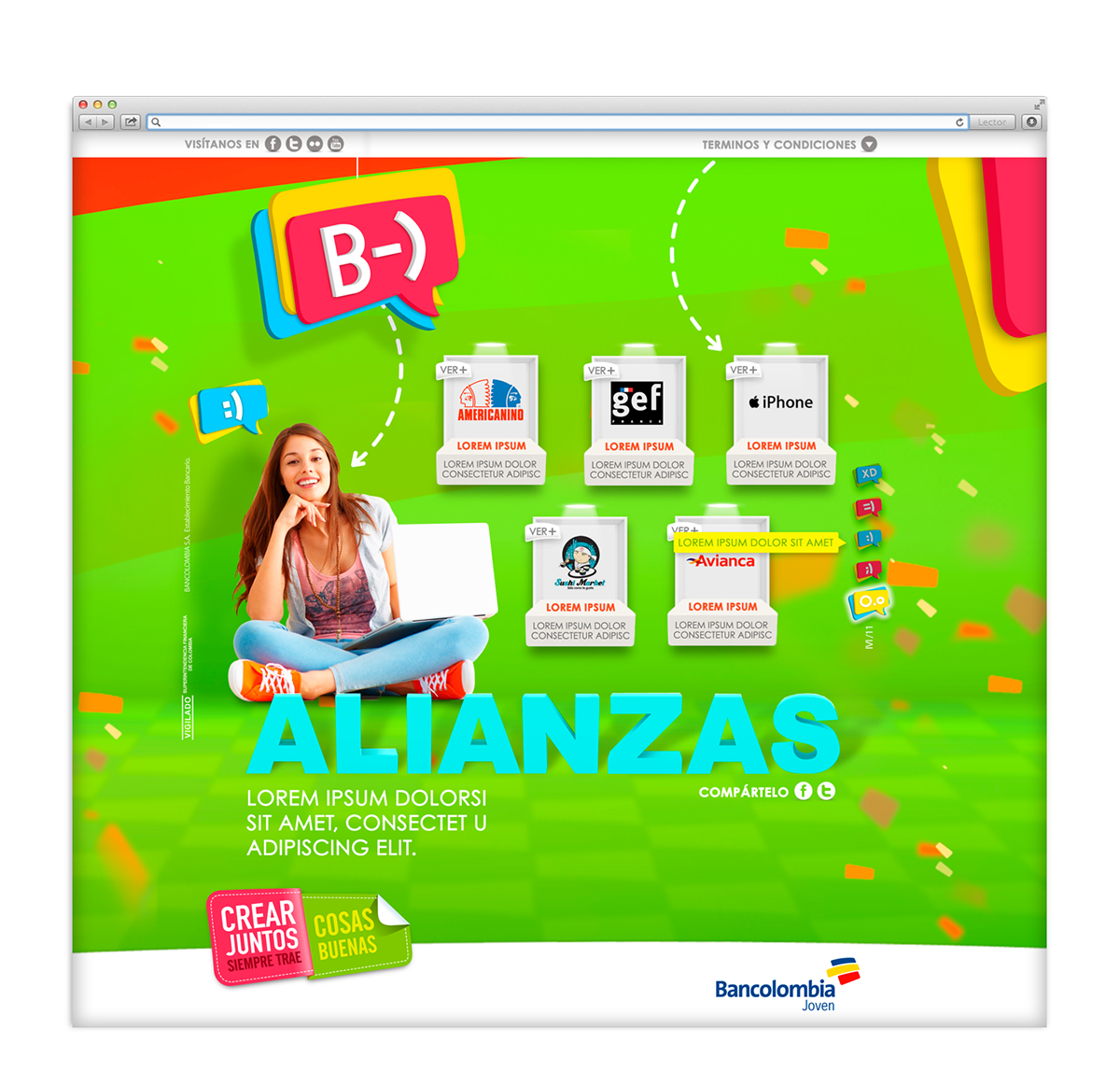 Web webpage site Young brand credit card products creation 3D Icon Emoticon Bank people users virtual