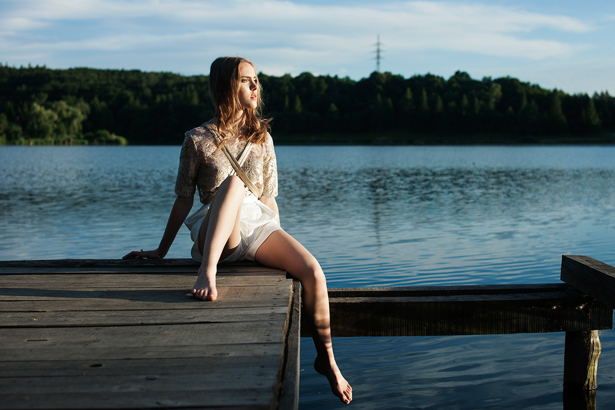 model beauty photographer fashionphotography MUAH makeup styling  designer editorial slovakia Clothing Nature summer lake