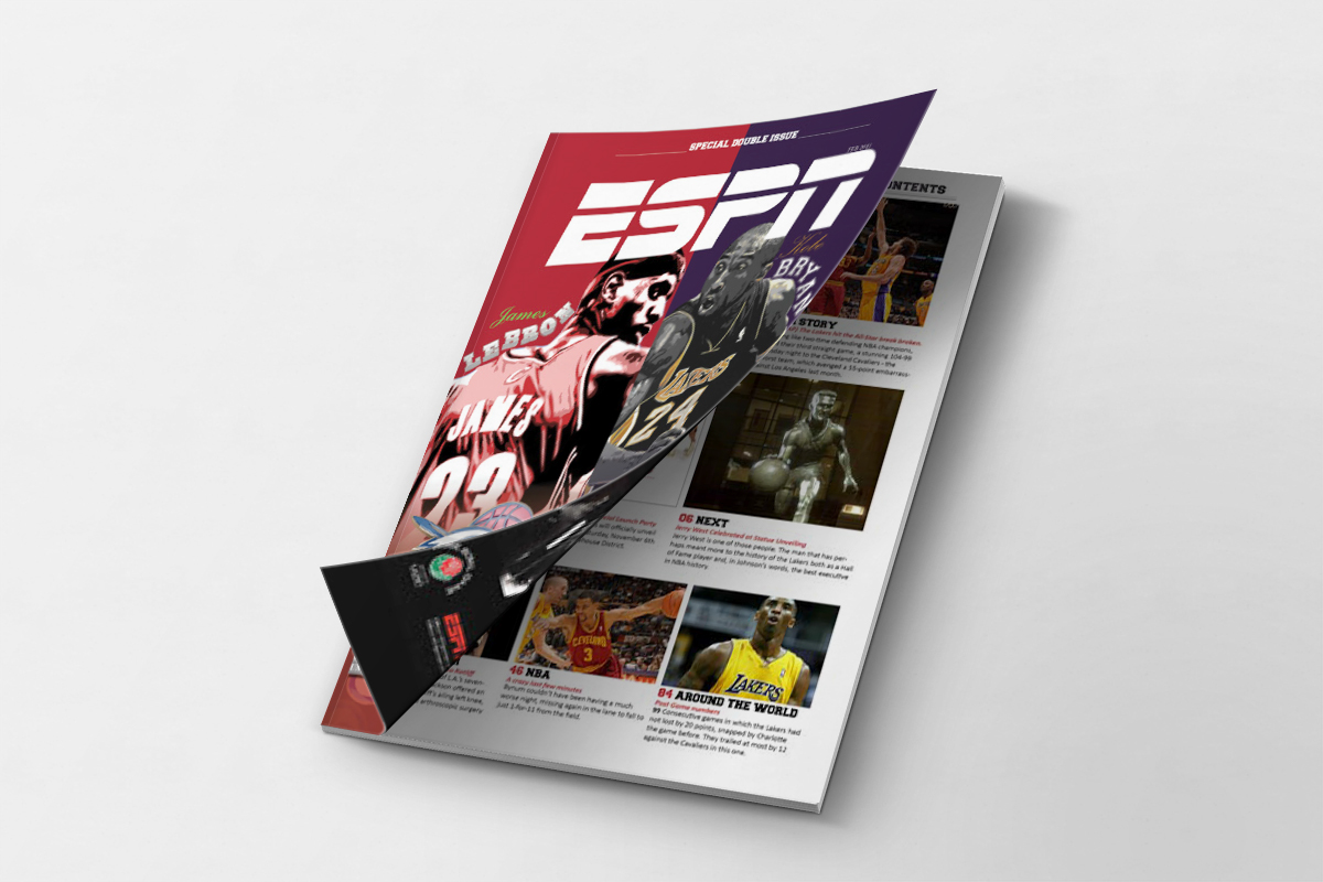 Magazine design editorial magazine ESPN sports