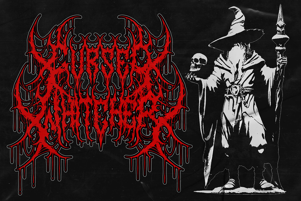 font Typeface typography   Deathmetal gothic Hardcore metal Scary dark horror