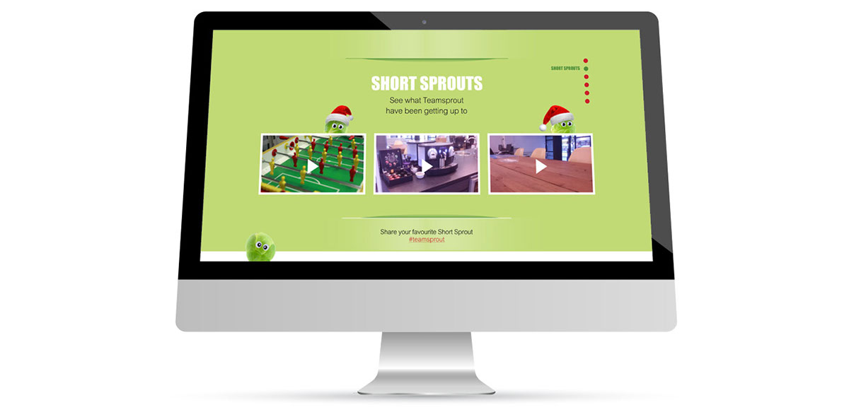 Christmas landing page paralax Responsive infographic sprouts Email