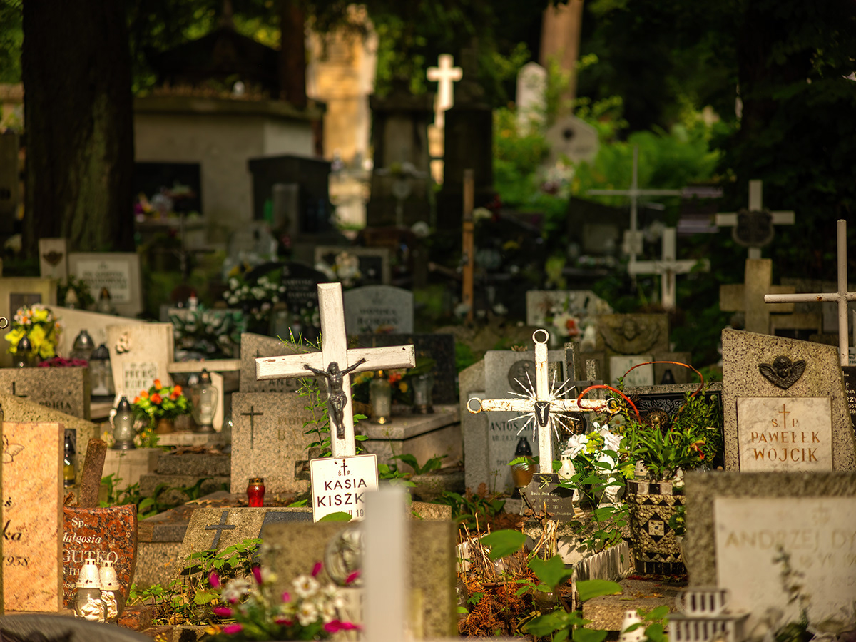 krakow cemetery poland polska grave figure scalpture rakowice