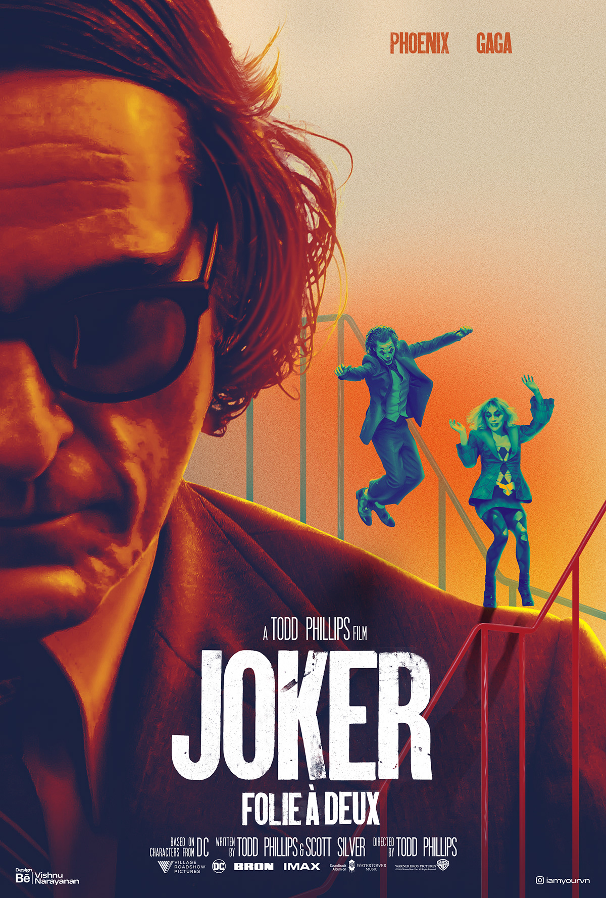 batman Cinema dc Film   film poster joker Joker: Folie à Deux key art movie poster postet design