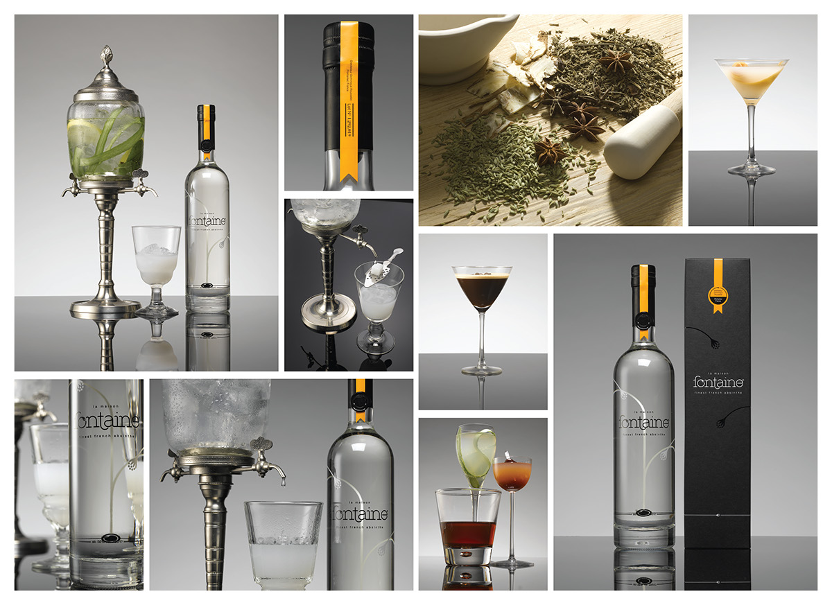 Absinthe bottle design logo Drinks Branding Spirits Branding alcohol