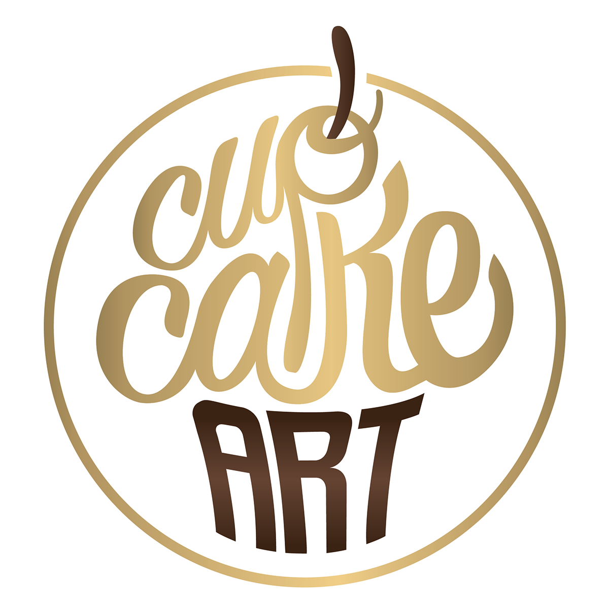 cupcake cake art shop Workshop logo brand identity