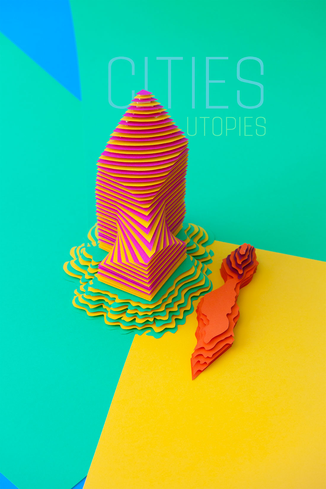 Jerome corgier atelier pariri Typographies Cities architectures Island colored frames