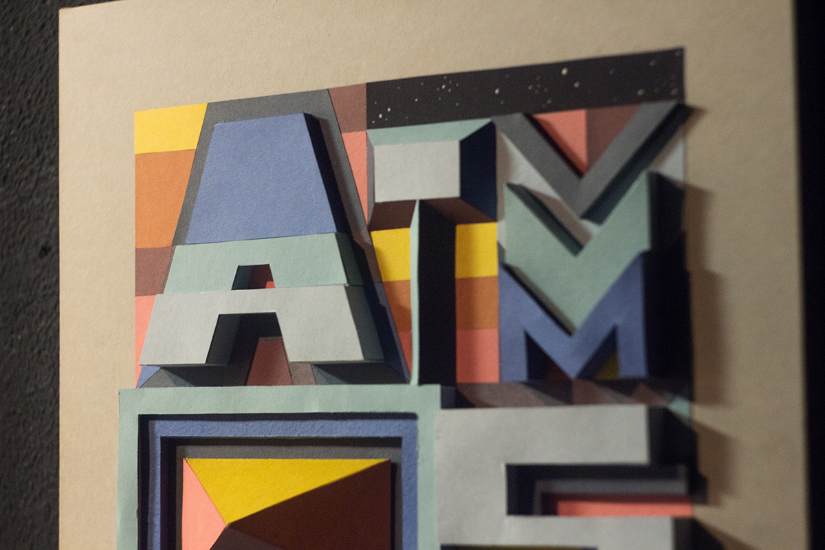 #font #typo #typography #letters #3D #volume #papper #structure #colors #sculpture
