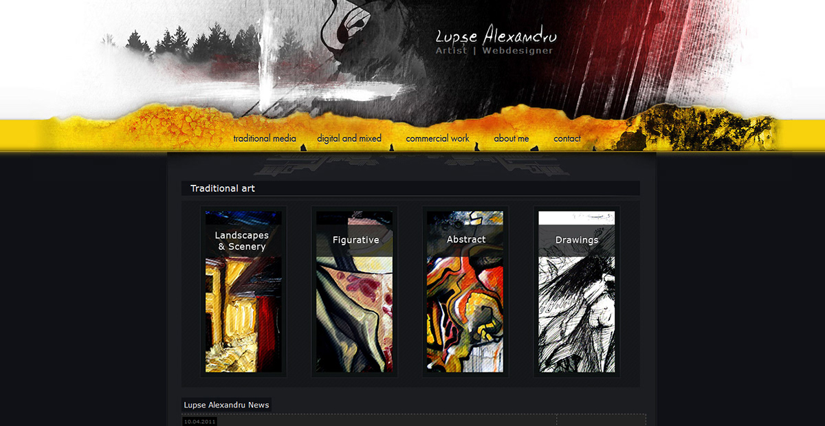 webdesign Lupse Paintings nudes artist portfolio  website design Website