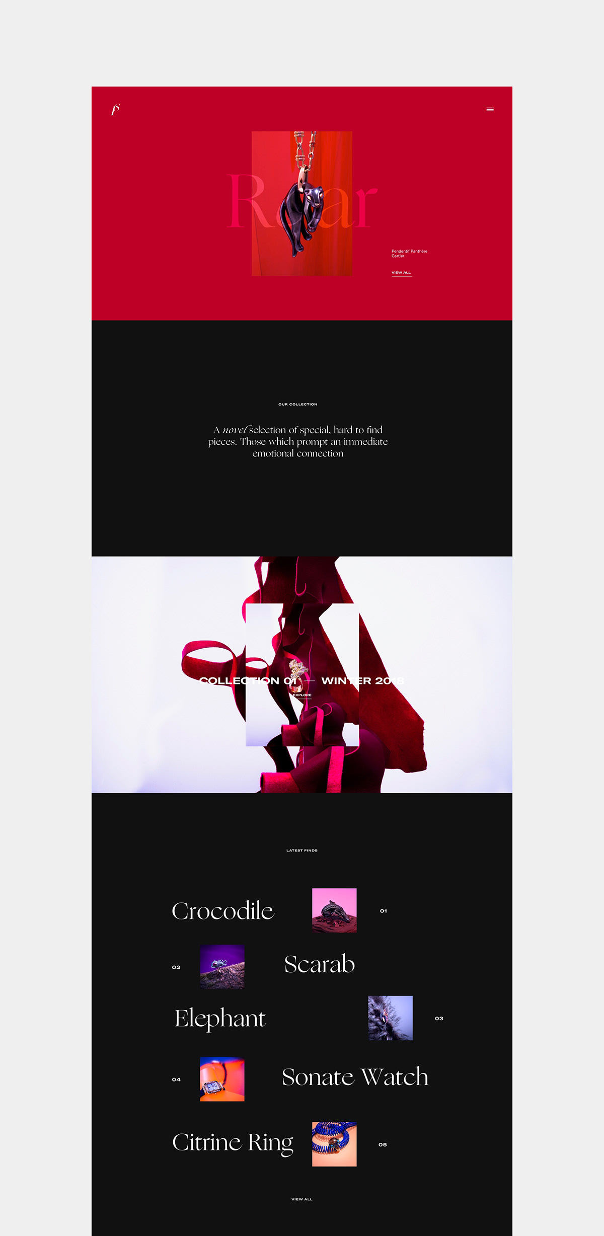 editorial Fashion  luxury jewelry Webdesign typography   grid Ecommerce e-commerce shop