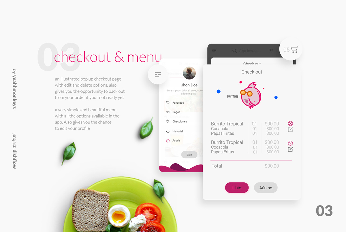 app aplicación food app comida delivery colombia venezuela UI ux app delivery health food Pay checkout