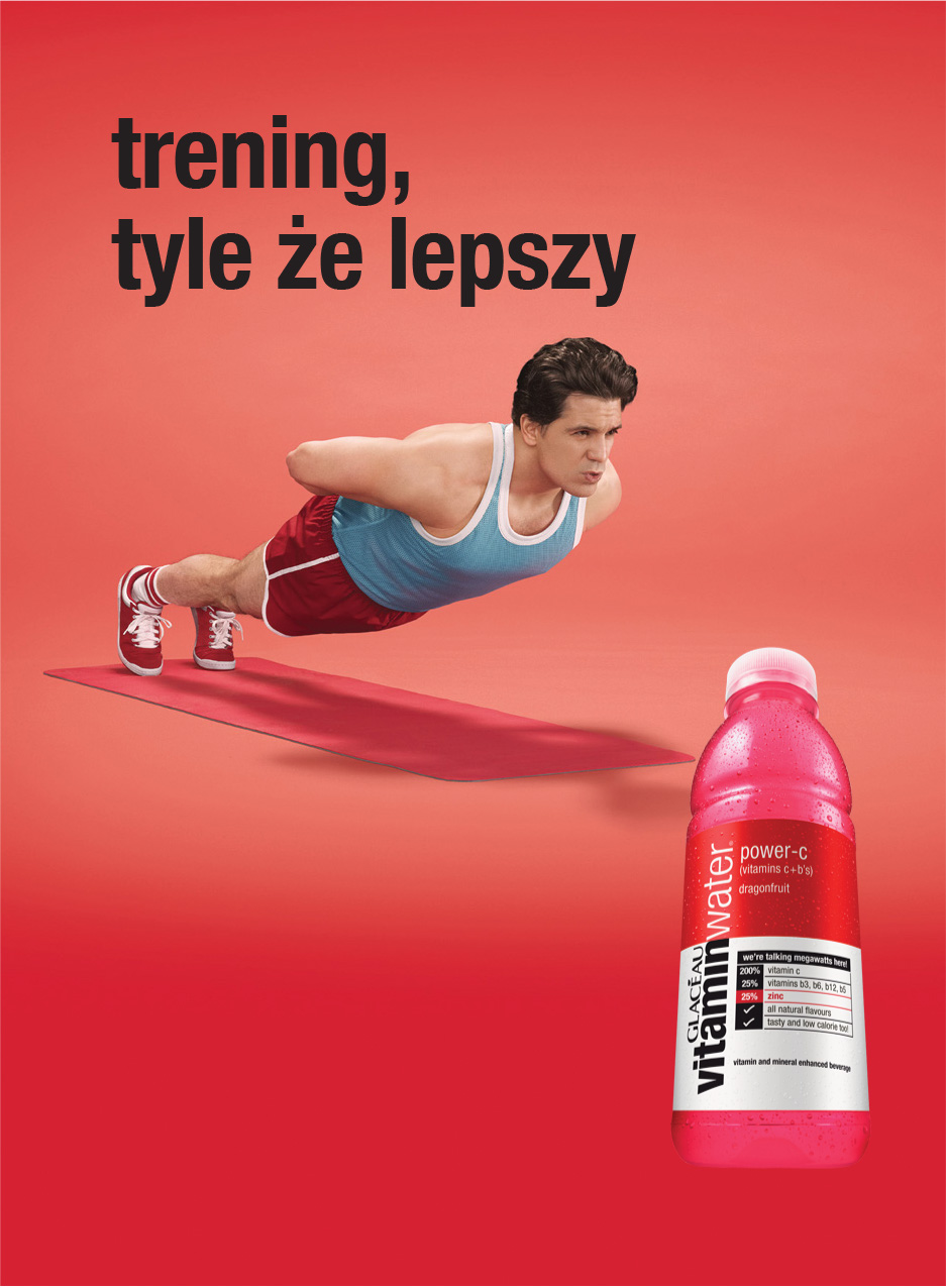 Coca-Cola vitaminwater Glaceau kv advert copywriter funny poland polska K2 coke water Keyvisual poster polish