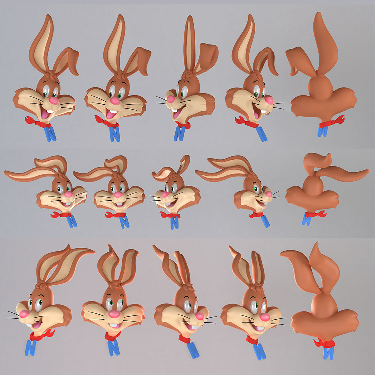 Nestle Quik bunny Mascot brand ambassidor 3D Character 3D illustration