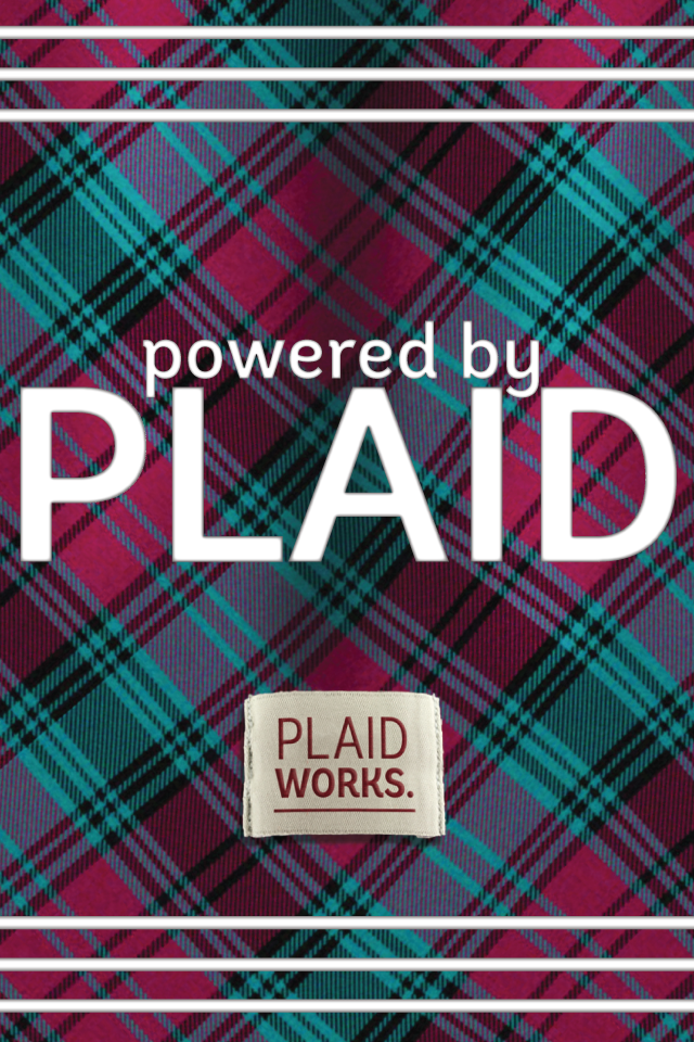 Alma College library application Splash page Plaid Works