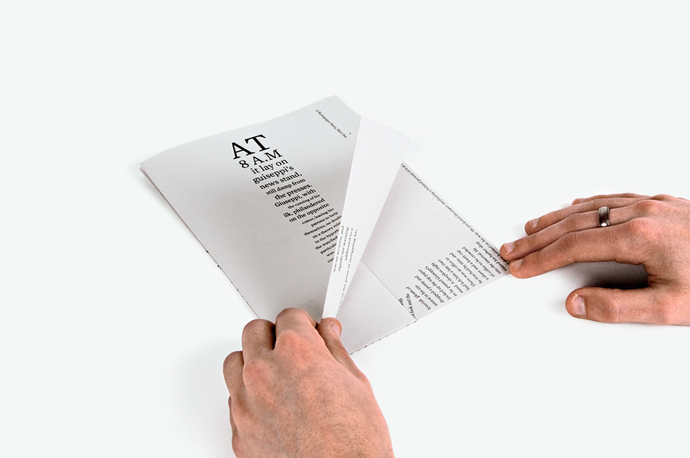 newspaper print newsprint interactive interactive print typography   book book design