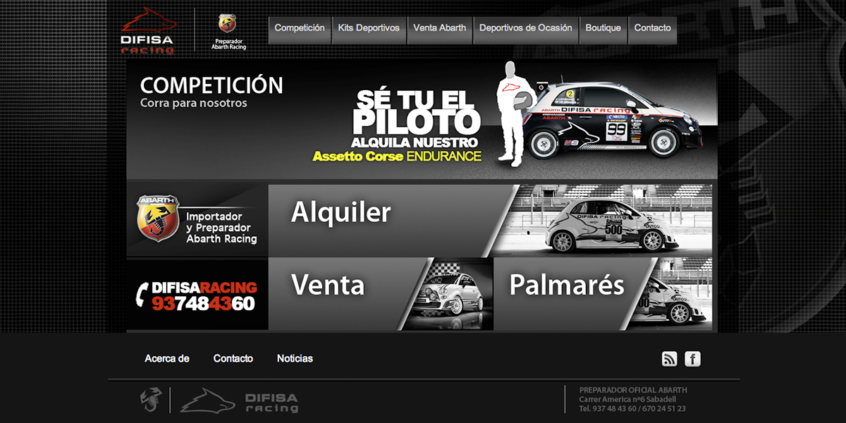 DIFISA RACING barcelona Website Jorge Lorenzo sabadell Racing Cars Web Abarth