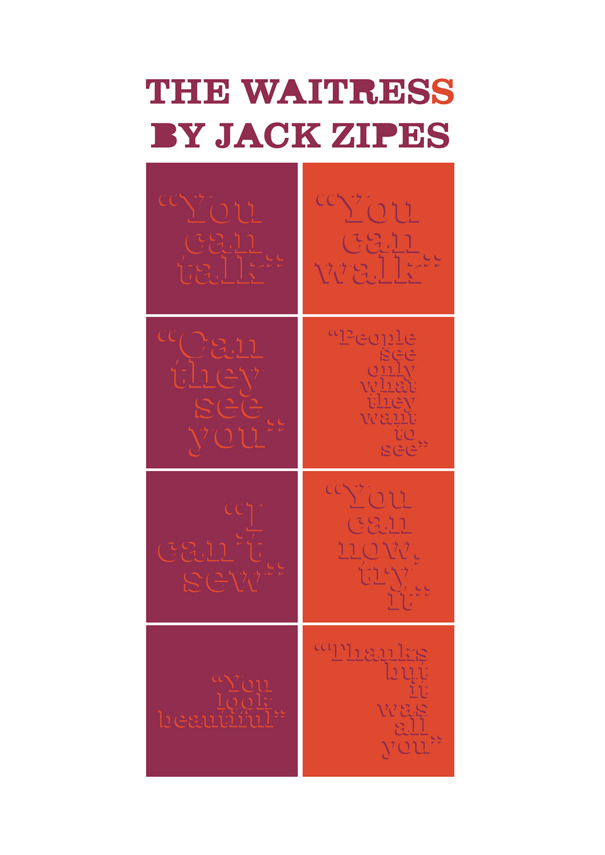 The WAitress jack zipes book design istd