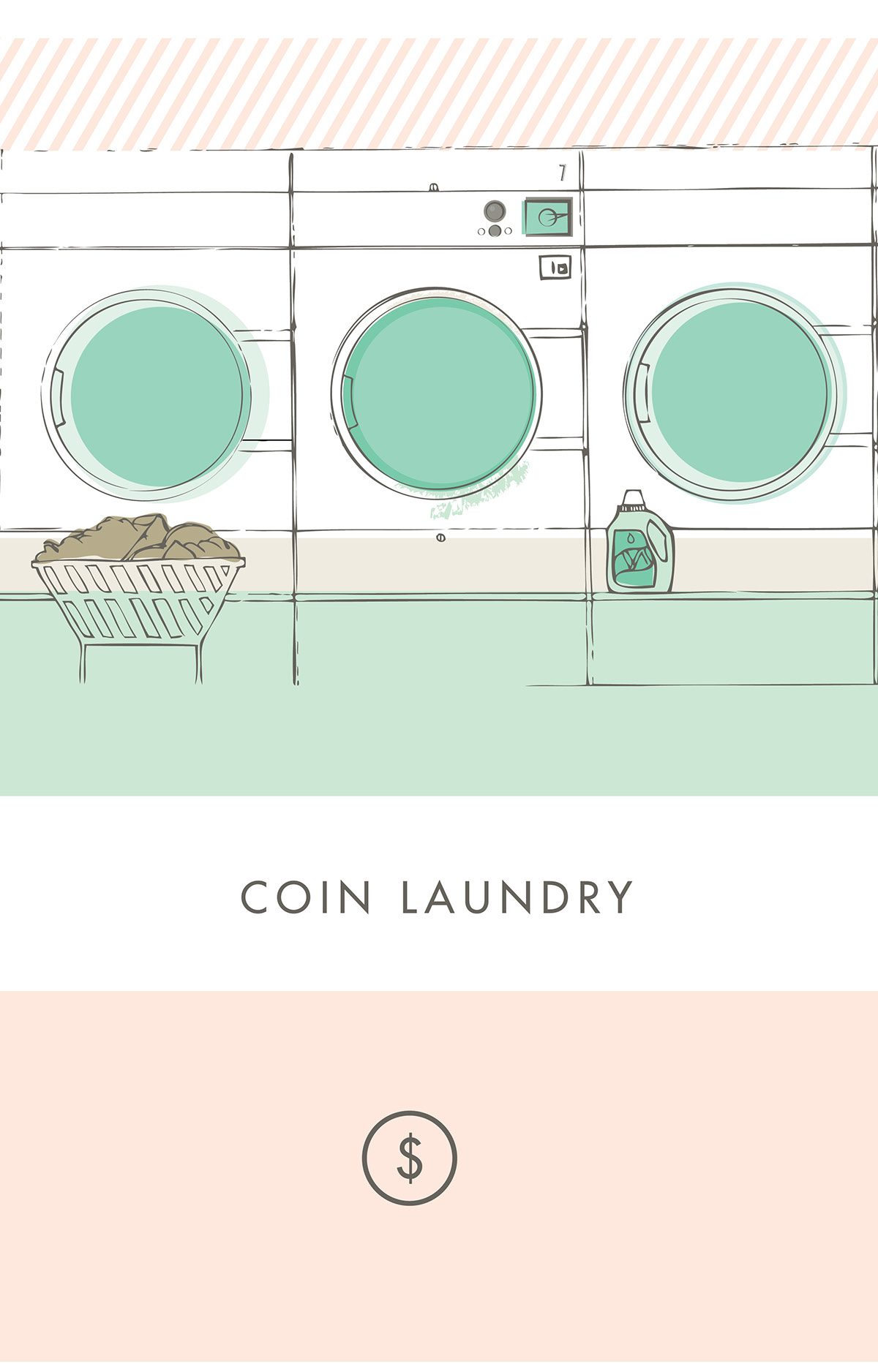 diseño laundromat laundry ilustracion Washing pattern