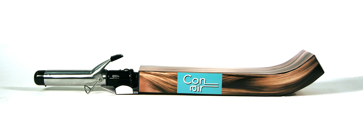 SCAD package packagedesig conair curlingiron simple hair box