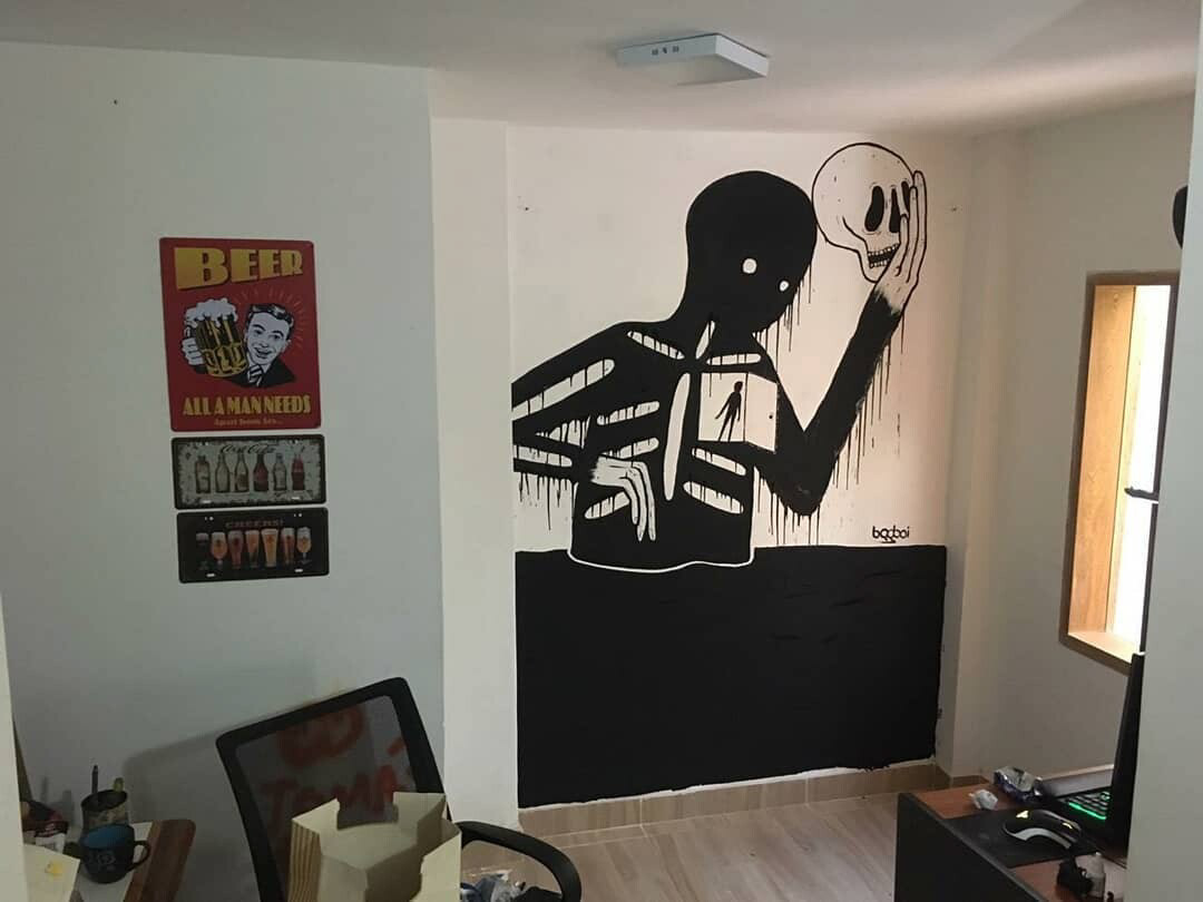 acrylic painting painting   wall