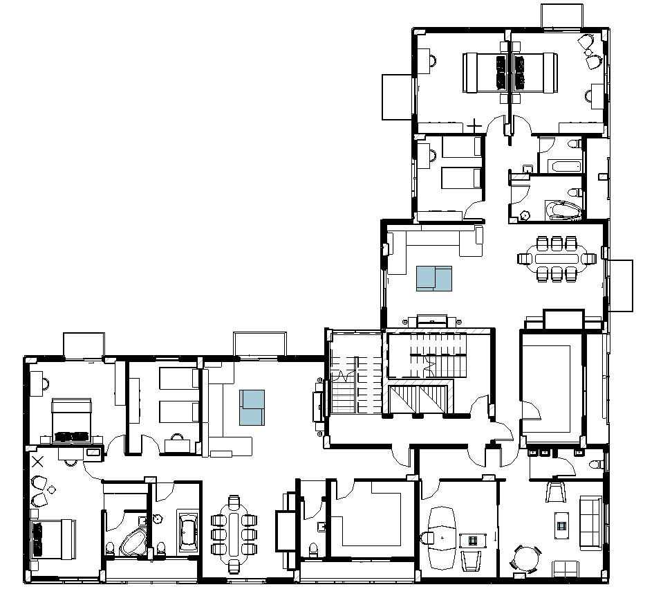 complex building mixed use offices residential Service apartment