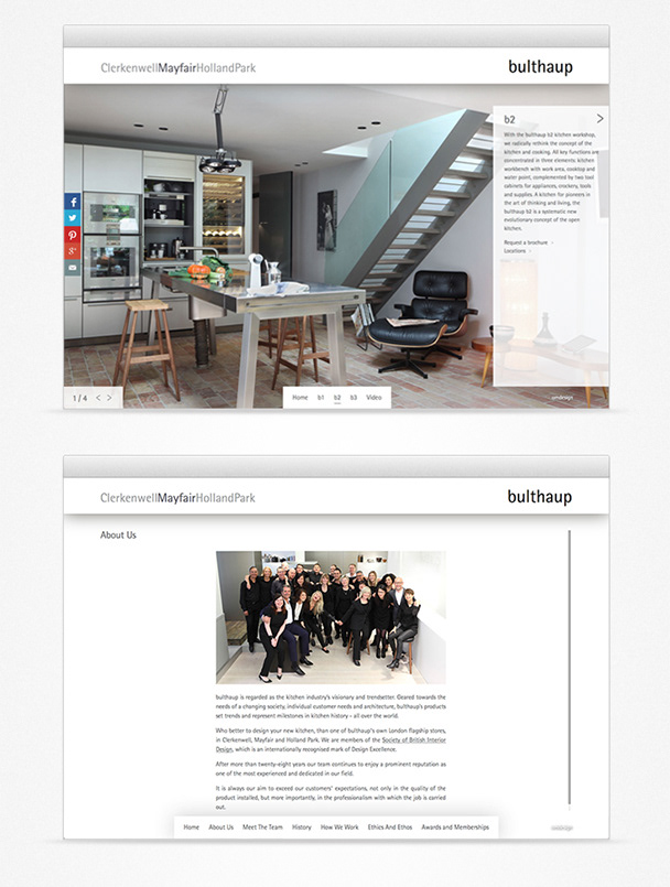 bulthaup OMdeSIGN web design london london web design studio bulthaup London responsive website