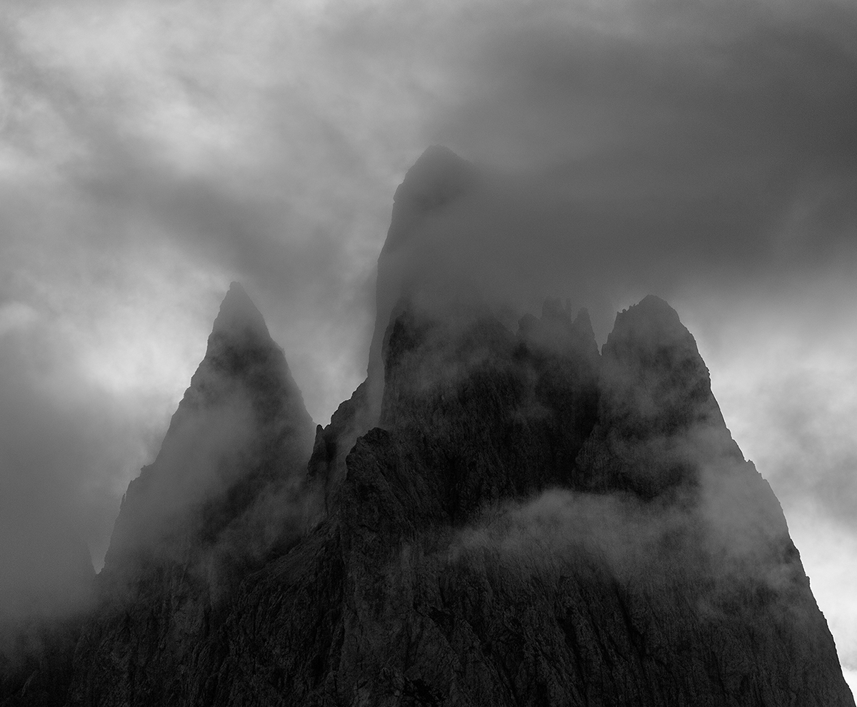 Dolomiti dolomites Black&white mountains clouds fog civetta Nature mount black