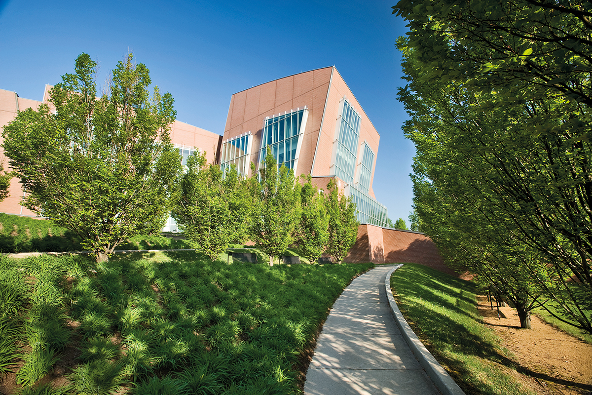 campus academic fountain Landform Landscape