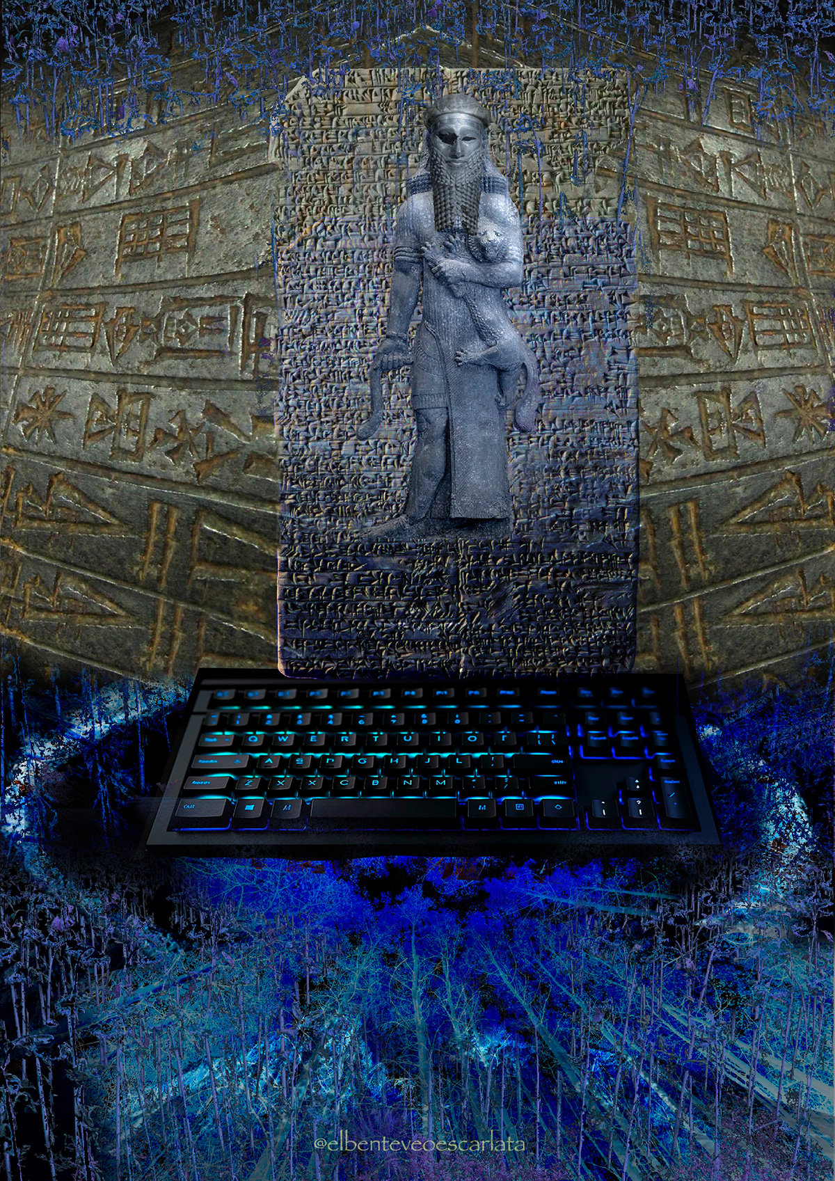 history concept art digital illustration Epic of Gilgamesh Sumerians uruk