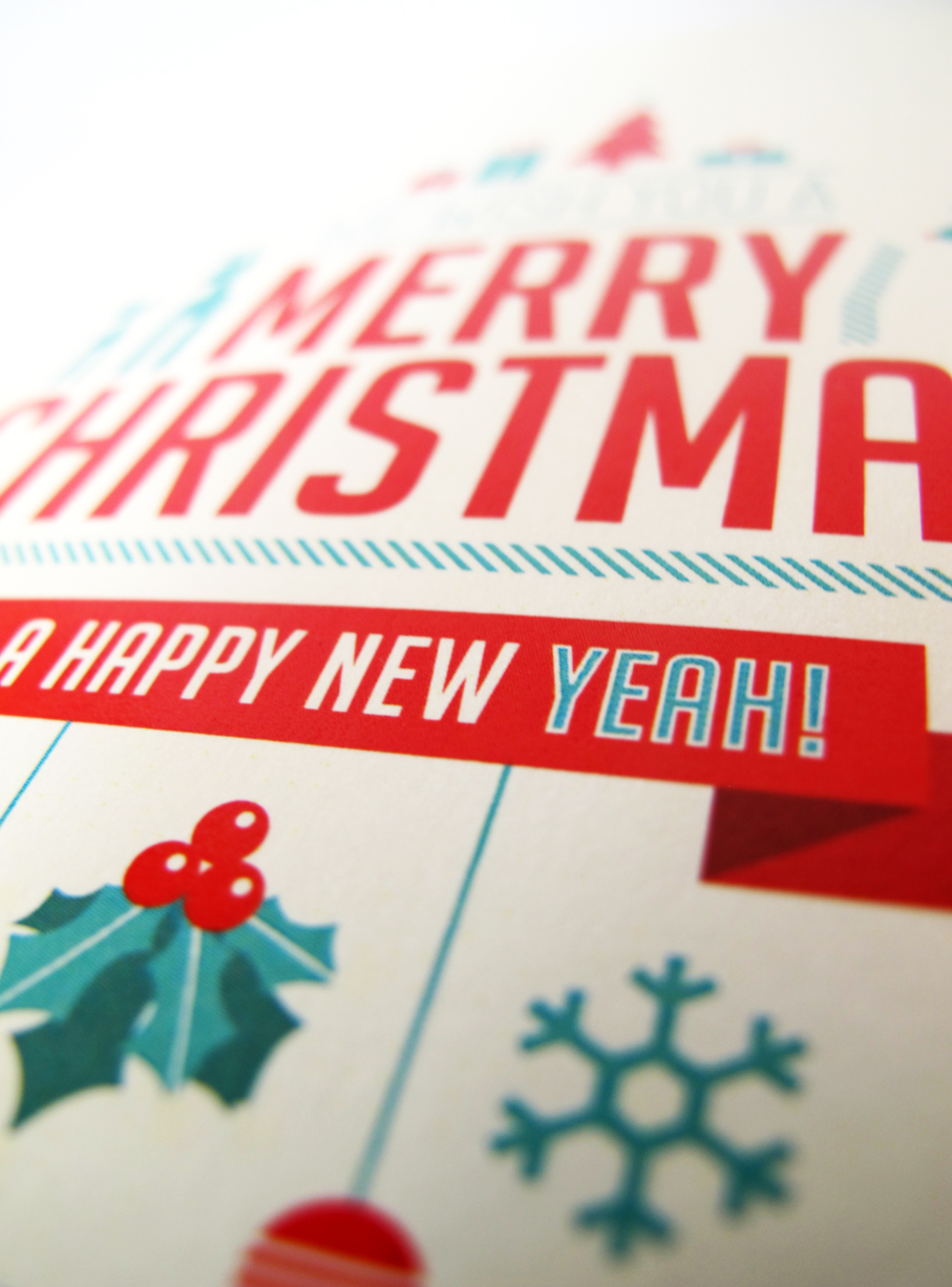 card Christmas xmas type design envelope