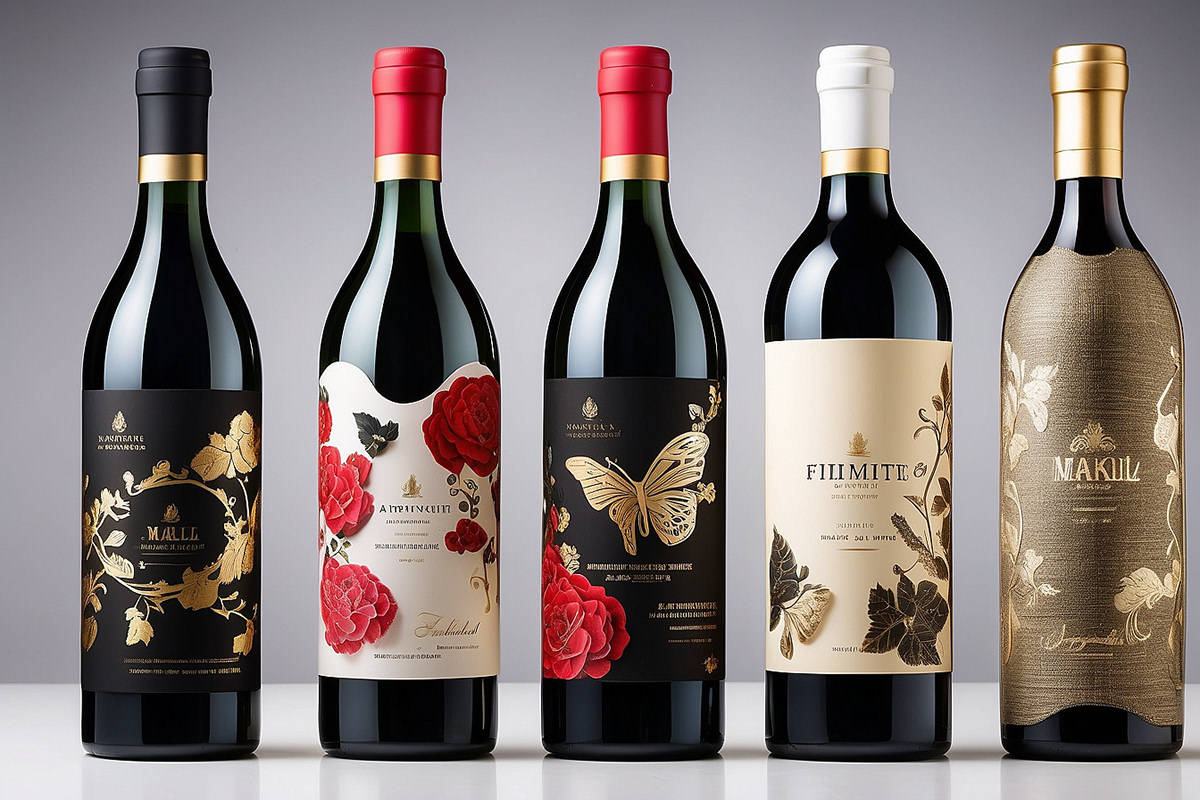 Packaging label design product packaging package design  Mockup Luxury Wine Wine label Design wine mockup