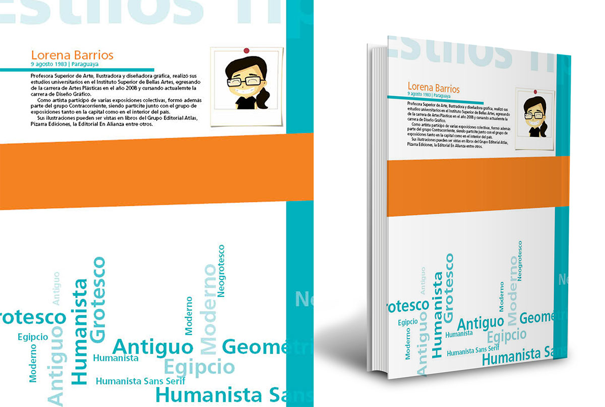tipography Futura especimen tipografico libro book cover