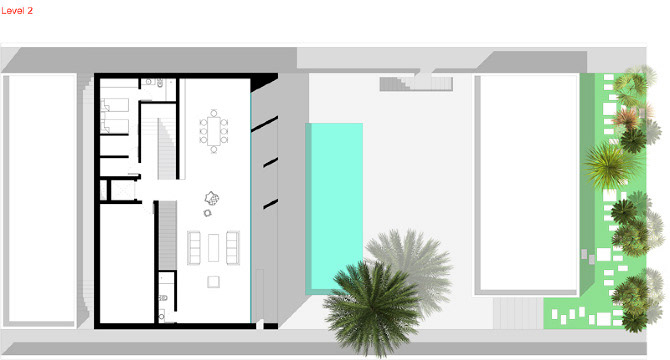 White minimal housing building contemporary