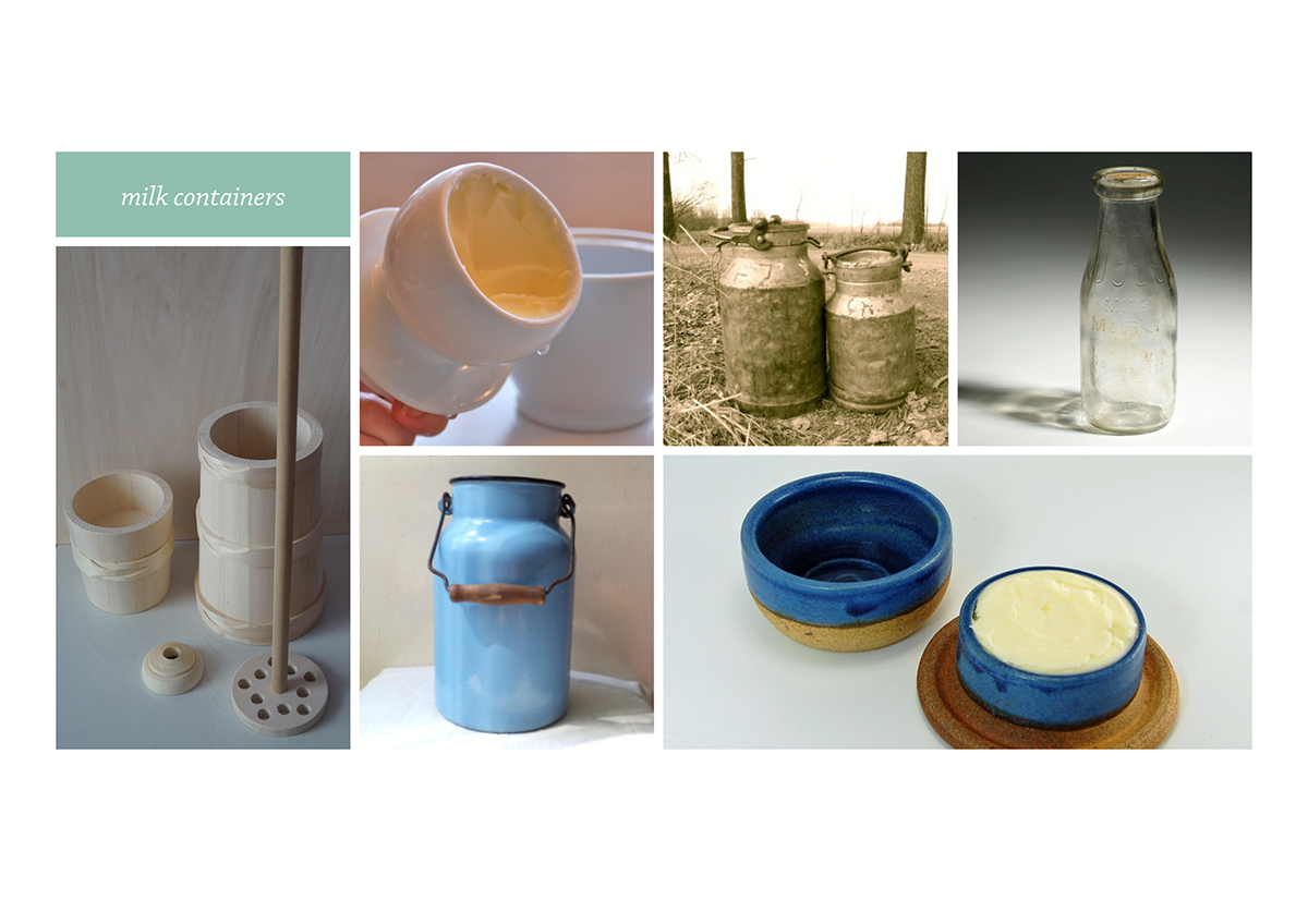 butter ceramic set Dairy milk eco organic cork 3d print app