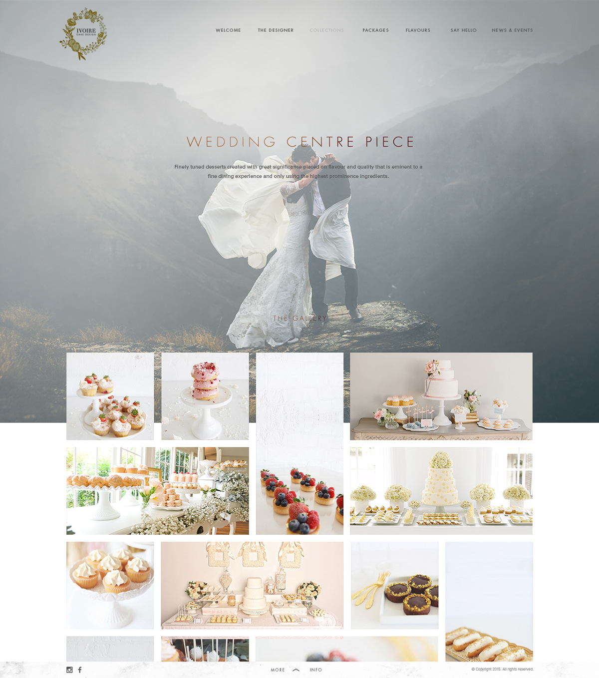 design Web Website wedding cake ivoire graphic Interface unithree